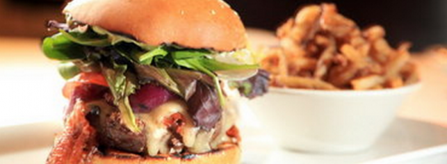 Burger at Moxie Burger