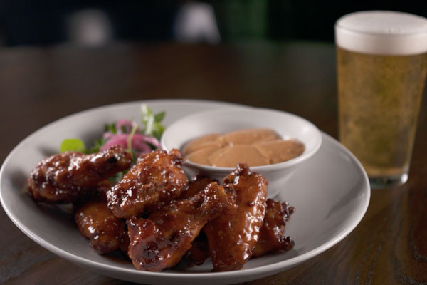 Georgia Peanut Butter Chicken wings from Todd English tavern