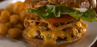 the Awesome Burger at Black Bear Tavern