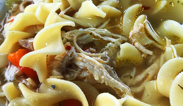The chicken noodle soup at Farm to Ladle