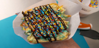 The Scream'n Nut donut and ice cream sandwich from Scream'n Nuts