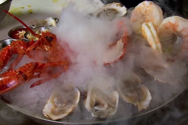 the chilled seafood cocktail tower 