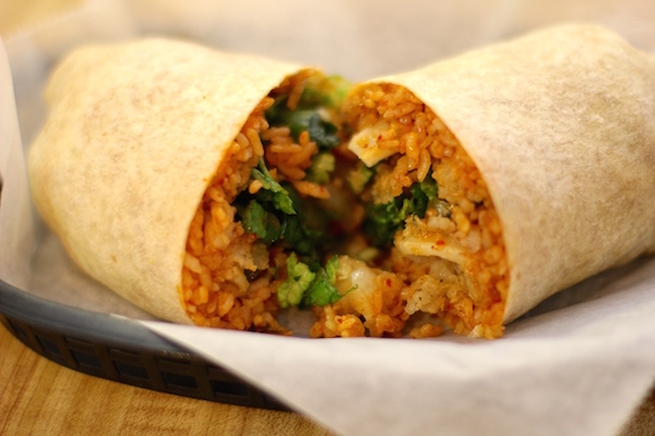 Calamari burrito at Hankook Taqueria