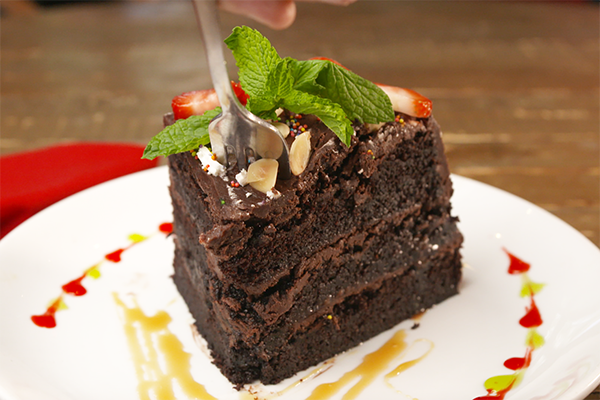 Chocolate cake from Joy Cafe.