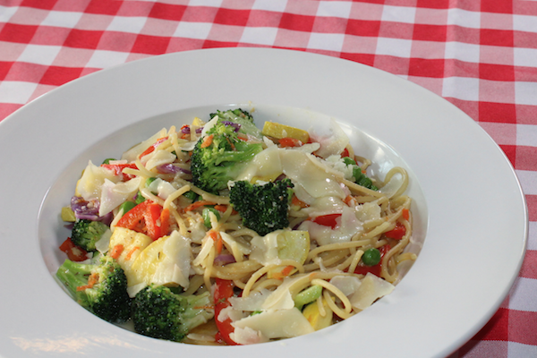 Pasta Primavera from Pinocchios is one of our top tongue- twisters and orders at this new spot in town. 