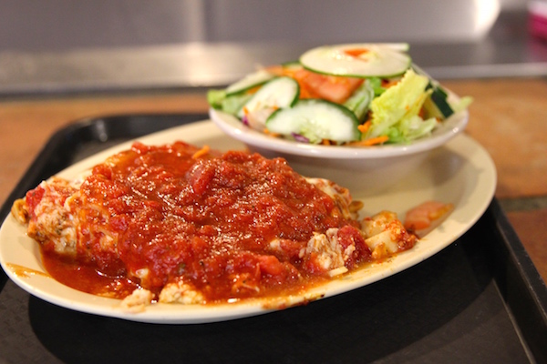 Chicken Lasagna witha side salad from Eats.