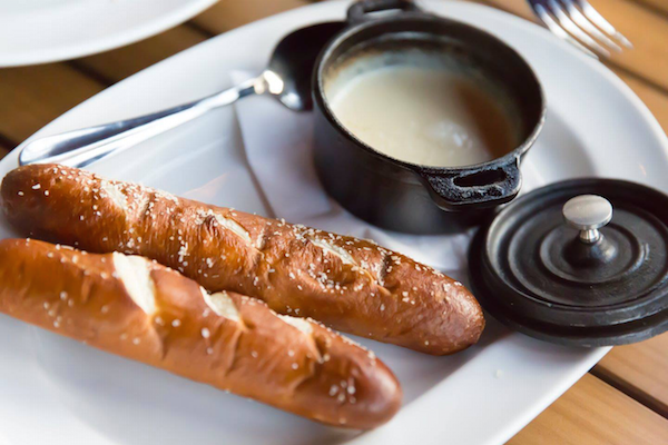 Marlow's Tavern's Brie Fondue with pretzel bread is the ultimate appetizer. 