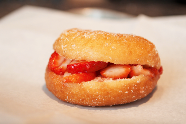Fresh Strawberry Donut from Revolution Doughnuts