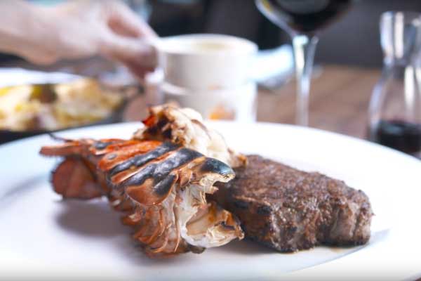 New York strip with Lobster tail from 101 Steak 