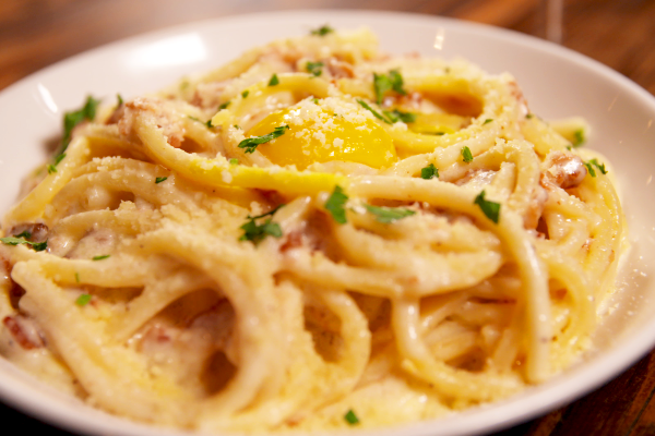 Bucatini Carbonara from Cibo e Beve