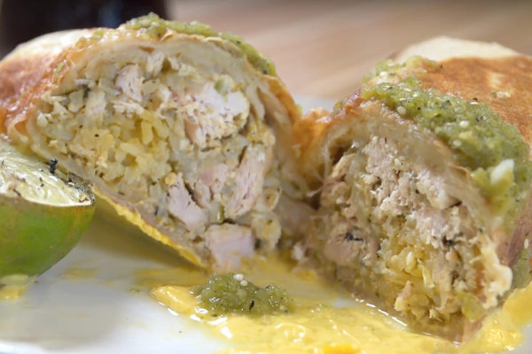The chicken burrito from Porch Light Latin Kitchen.