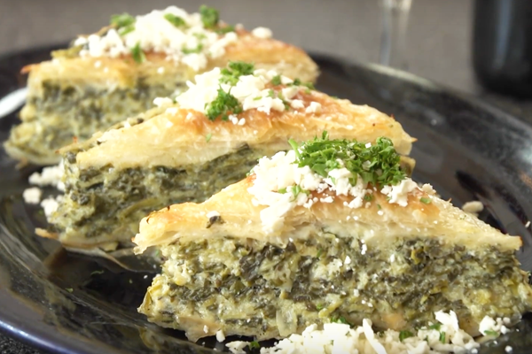 Greek Spinach Pie from Athens Pizza 