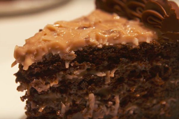 German chocolate cake from Der Biergarten 