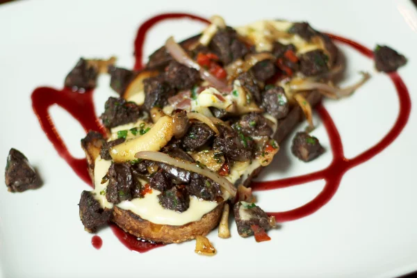 Morcilla and Mushroom Toast from The Iberian Pig