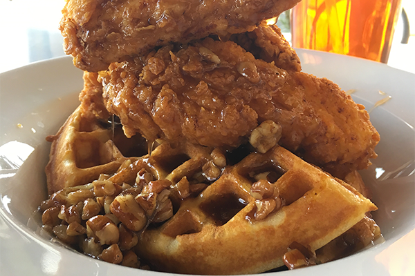 the chicken and waffles 