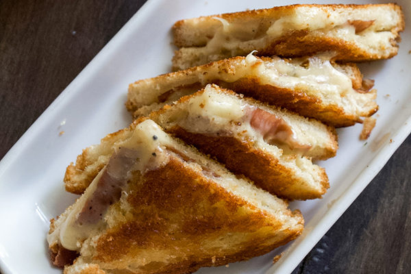 Bikini grilled cheese sandwiches from Cooks and Soldiers.