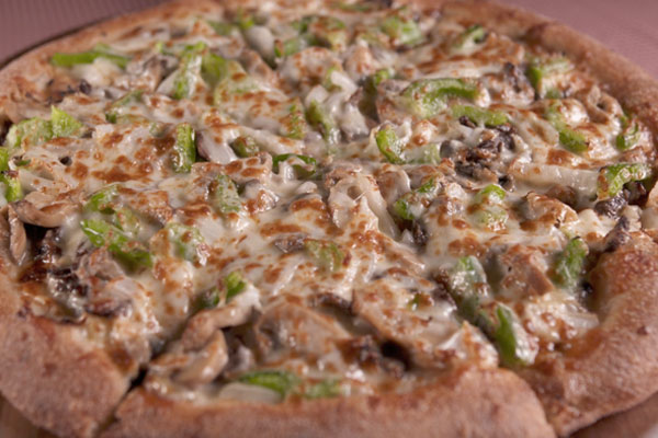 the Philly cheese steak pizza 