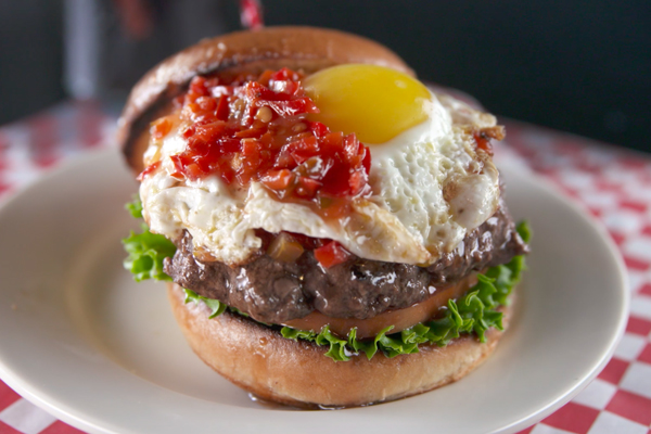 rickles wickles burger from kirby g's diner
