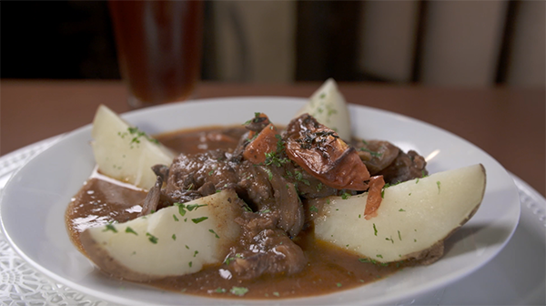 Beef Bourguignon with potatoes from Cafe at the corner 