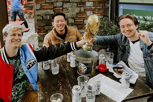 Fans watch soccer at The Brewhouse Cafe in Little Five Points.