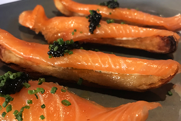 The Smoked Salmon Potato Skins at Kaiser's Chophouse