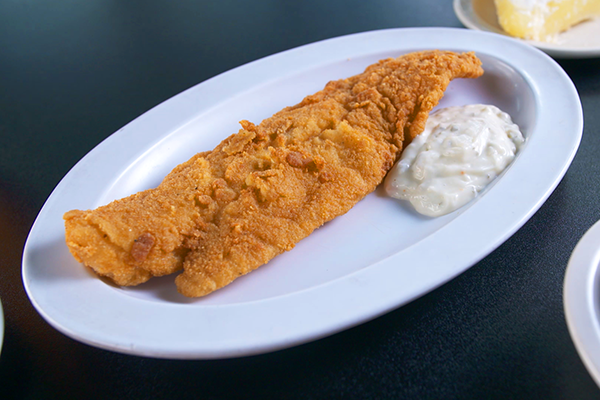 The fried catfish from Magnolia Room.