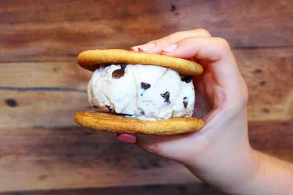 Insomnia Cookies' ice cream cookie sandwich