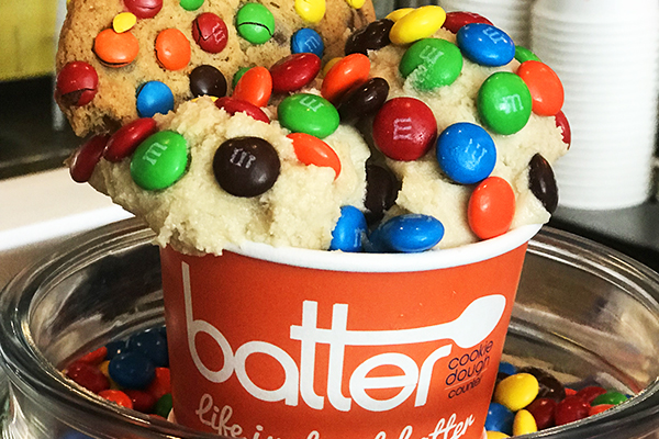 cookie dough with M&M's from Batter Cookie Dough