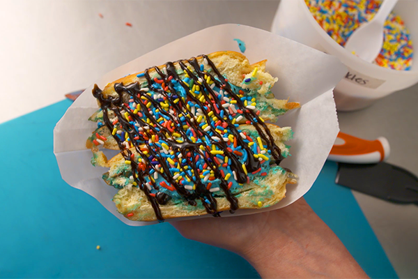 The Scream'n Nut donut and ice cream sandwich from Scream'n Nuts