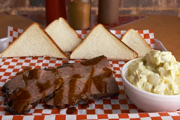 beef brisket at Hattie Marie's