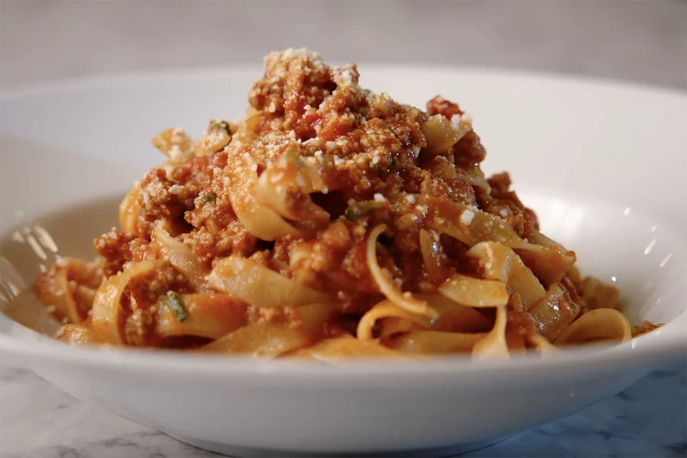 Tagliatelle Bolognese from Davio's Northern Italian Steakhouse in Phipps Plaza.