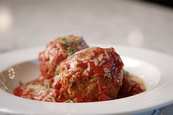 kobe beef meatballs from Davio's Northern Italian Steakhouse in Phipps Plaza.