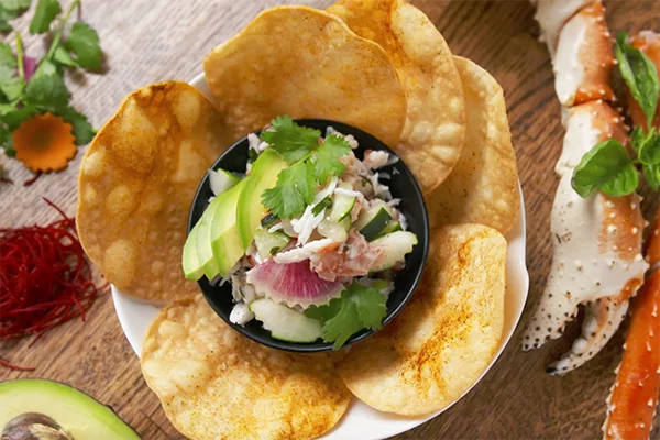 Poke tostadas from Hopstix