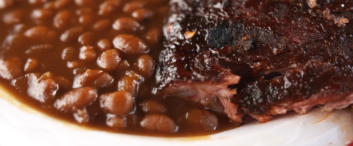 Beans and Ribs from Old Brick Pit BBQ