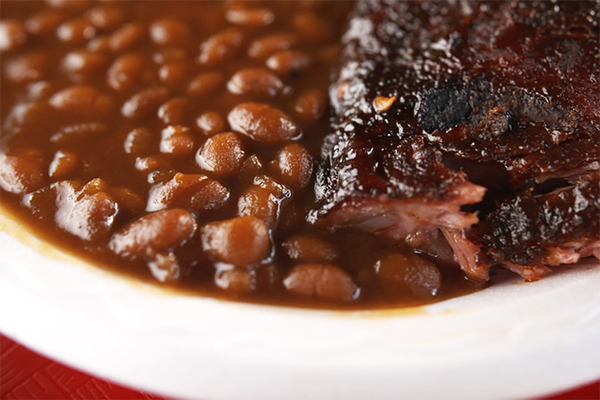 Beans and Ribs from Old Brick Pit BBQ