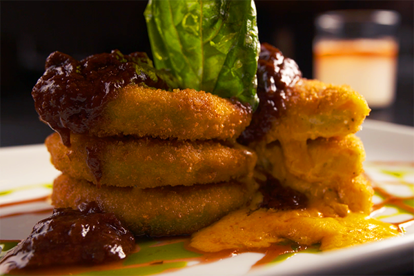 Pimento stuffed fried green tomatoes from Secreto Southern Kitchen and Bar