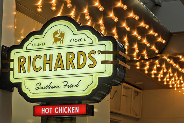 The sign at Richard's Southern Fried in Krog Street Market