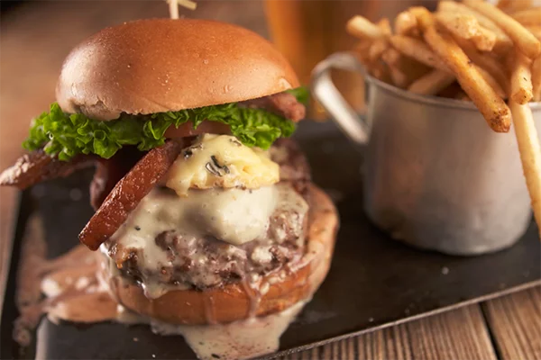 The Ooey Gooey Mooey Burger at Uncle Jack's Meat House