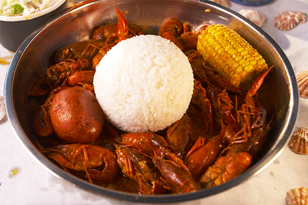 Crawfish boil from the Juicy Crab