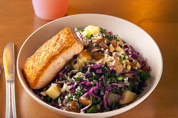 Kale Salad with Salmon from Flower Child