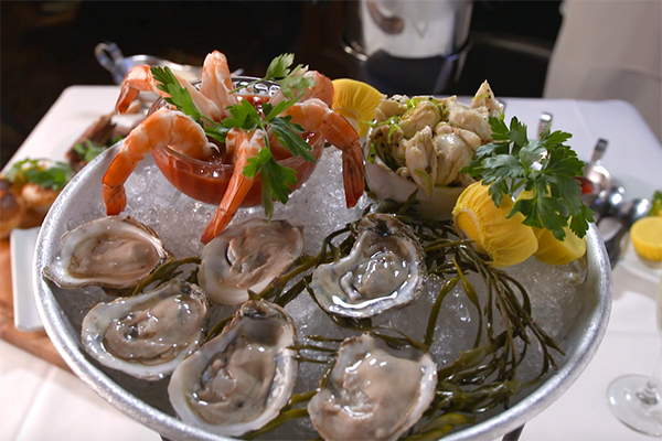 The seafood tower at cabernet