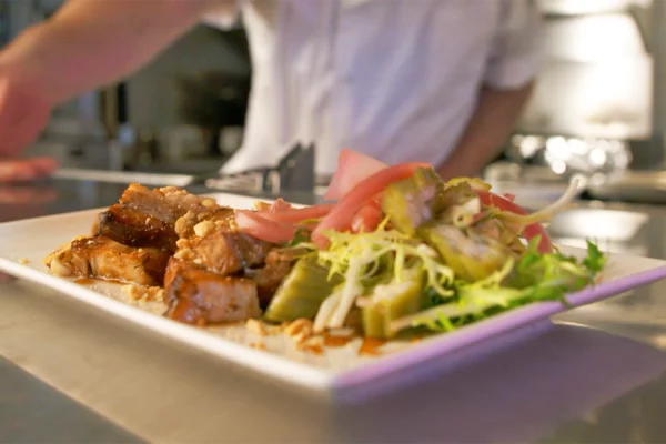 Pork belly with Coca-Cola gastrique from South City Kitchen.