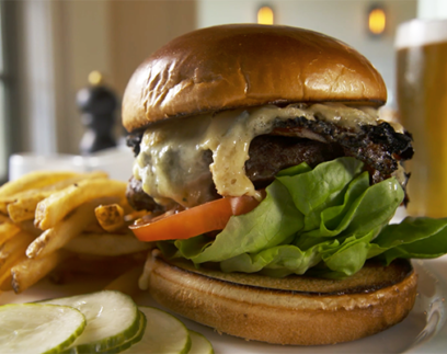 Dylan's KO Burger from Woodlands Grill at Barnsley Resort