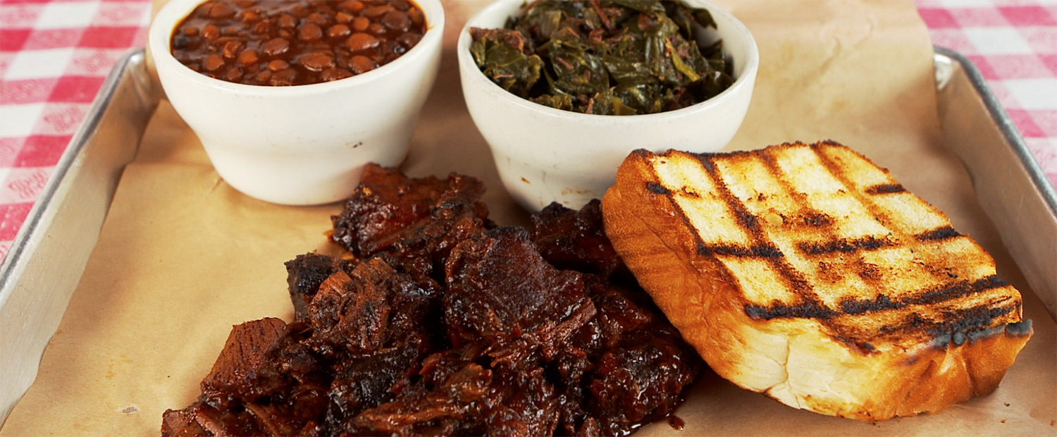 Brisket plate from Greater Good BBQ.