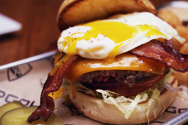 The Sunrise Burger from Top Golf