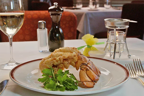 Fried lobster tail from Chops Lobster bar.