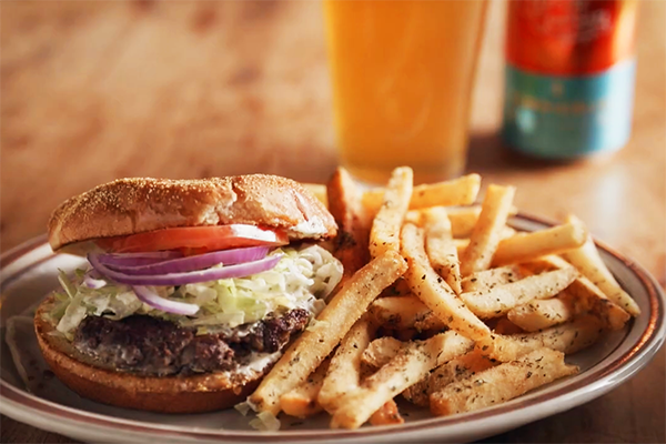 The Kafenio Lamb Burger from kafenio Greek Diner