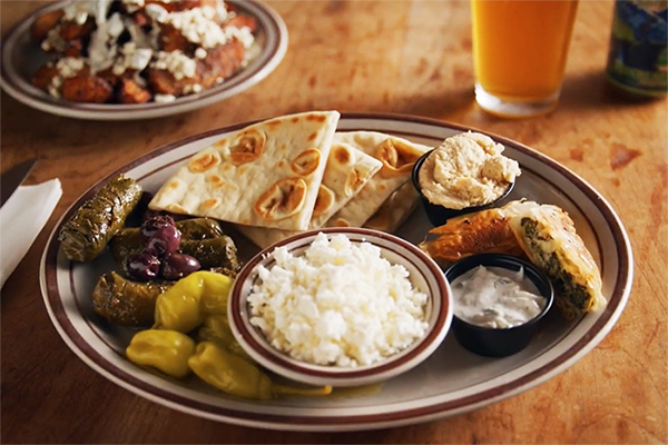 the Greek sampler platter at Kafenio