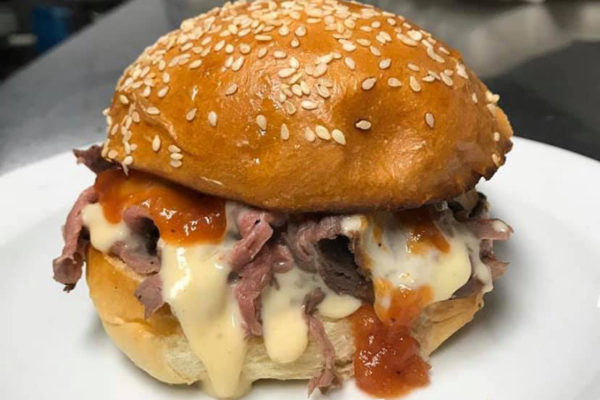 Brick Store Pub - Hot Beef and Cheddar Sandwich