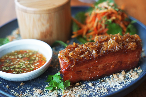 The Lemongrass Glazed Pork Belly from the Alden.